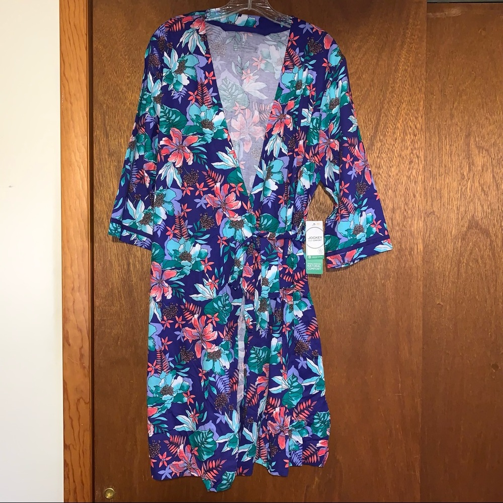 Women’s S JOCKEY Organic Cotton Purple HAWAIIAN TROPICAL Sleep Lounge Ensemble - Picture 11 of 16